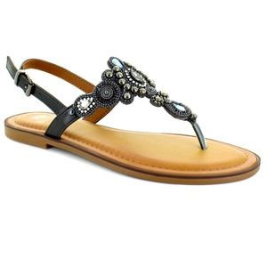 Beaded thong sandals